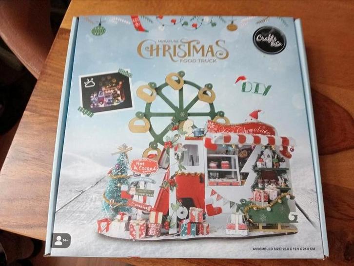Miniatuur Kerst Food Truck - DIY Knutselproject, Hobby en Vrije tijd, Knutselen, Nieuw, Knutselwerk, Ophalen of Verzenden