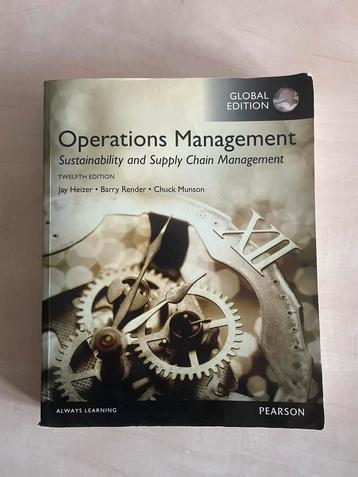 Operations Management - Heizer, Render, Munson - Pearson beschikbaar voor biedingen