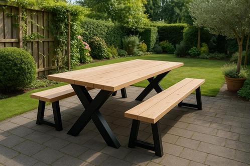 Meubels voor buiten met karakter – maatwerk in hout, Tuin en Terras, Tuintafels, Nieuw, Rechthoekig, Hout, Ophalen of Verzenden