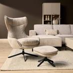 Comfortabele Fauteuil met Voetenbank te koop, nieuw!, Minder dan 75 cm, Nieuw, Ophalen of Verzenden, Metaal