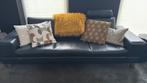 Leolux Pode 3 + 2 zits zwart leer, Ophalen, Zo goed als nieuw, 200 tot 250 cm, Leer