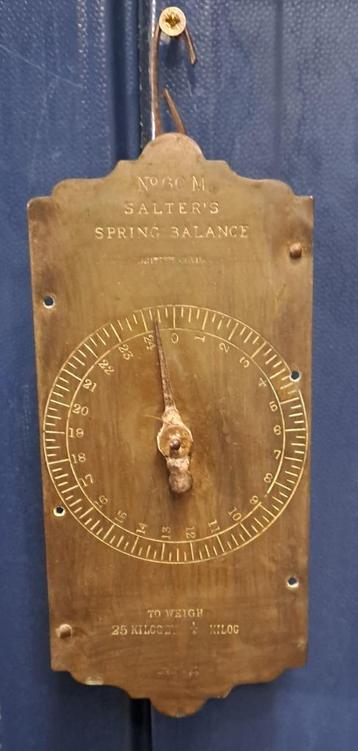 Salter vintage messing weeghaak / hangweegschaal beschikbaar voor biedingen