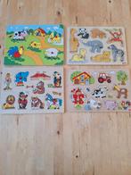 Goki Houten Puzzels - 4 Stuks, Ophalen of Verzenden, Gebruikt, Puzzelen