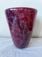 Prachtige Murano vaas rood paars blauw, Blauw, Ophalen of Verzenden, Minder dan 50 cm, Glas