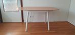 Uitklapbare eettafel ikea - bamboe met wit onderstel, Huis en Inrichting, Tafels | Eettafels, Ophalen, 100 tot 150 cm, 50 tot 100 cm