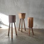 Antiek hakblok, oud houten blok, side table, vintage, Antiek en Kunst, Curiosa en Brocante, Ophalen
