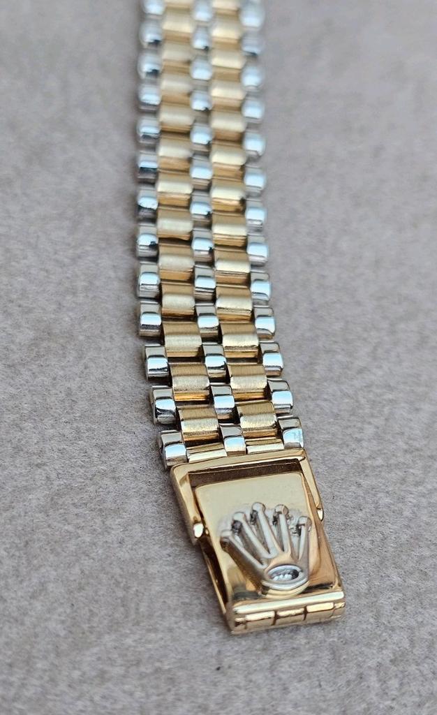 Rolex 14k gouden armband bi-color 14.3 gram, Sieraden, Tassen en Uiterlijk, Armbanden, Nieuw, Goud, Goud, Ophalen of Verzenden