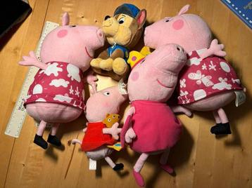 Knuffels: Chase en Peppa Pig - 5 stuks! beschikbaar voor biedingen