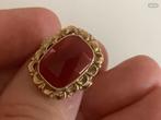 Prachtige vintage forse gouden ring edelsteen Carneool 14 ka, Verzenden, Met edelsteen, Dame, Goud