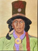Portret van een Native American, Antiek en Kunst, Ophalen of Verzenden