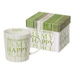 Beker met Tekst The Garden is my happy place, Nieuw, Ophalen of Verzenden, Overige stijlen, Kop(pen) en/of Schotel(s)