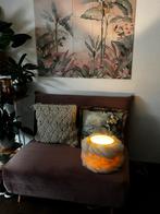 Lamp van puur lontwol, Rond, Nieuw, Ophalen of Verzenden, Crème