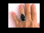 Bijzonder Zilveren Ring met Onyx en Zirkonias!, Sieraden, Tassen en Uiterlijk, Antieke sieraden, Verzenden, Zilver, Ring, Met edelsteen