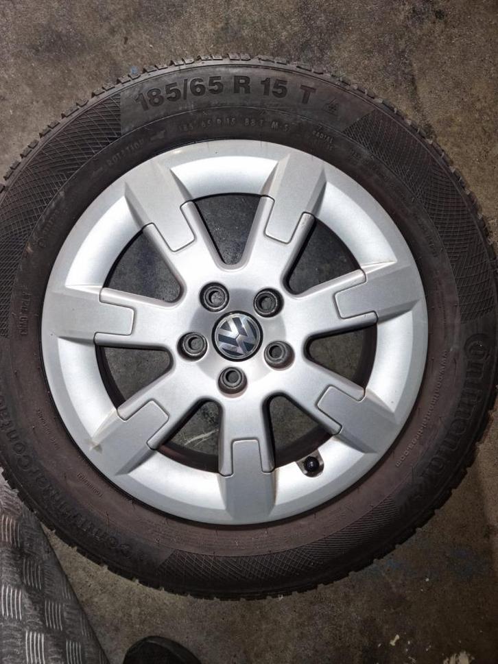ORIGINELE VELGEN SET VOLKSWAGEN WINTERBANDEN!!!, Auto-onderdelen, Banden en Velgen, Velg(en), Winterbanden, 15 inch, Personenwagen