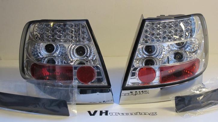Audi A4 achterlampen LED chroom met extra zwarte strips, Auto diversen, Tuning en Styling, Ophalen of Verzenden