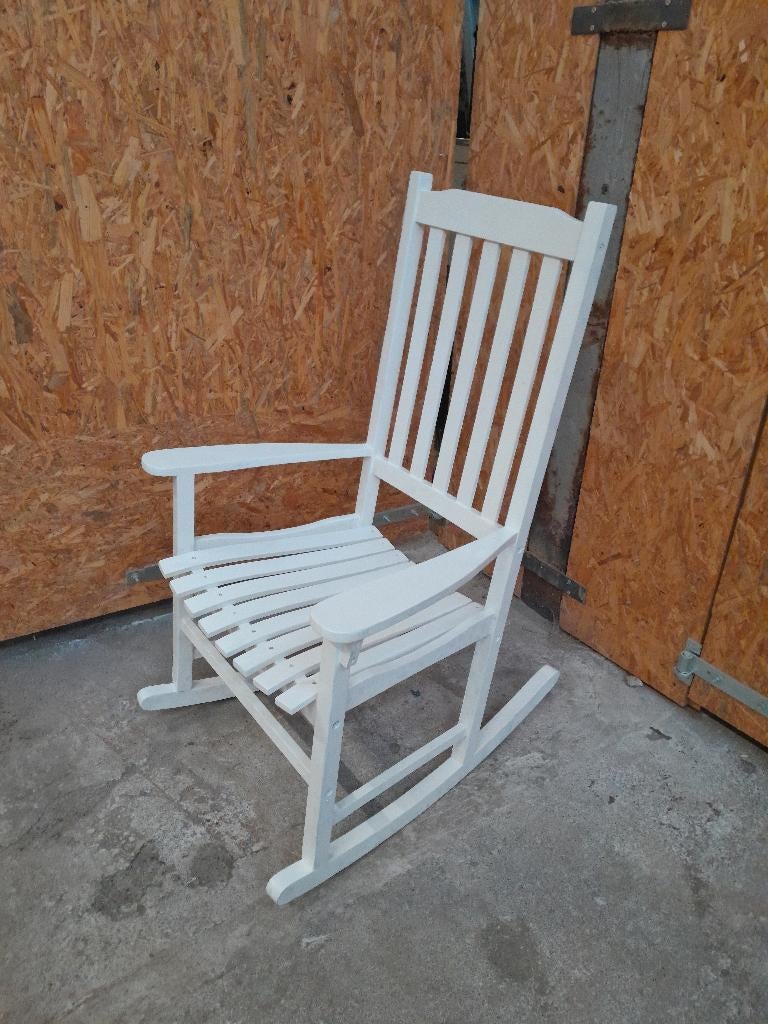 schommelstoel, Huis en Inrichting, Stoelen, Ophalen, Gebruikt, Wit, Eén