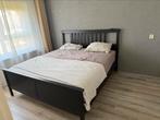 Zwart bed hemnes 180x200, Huis en Inrichting, Slaapkamer | Bedden, Ophalen, Zwart, Tweepersoons, Zo goed als nieuw