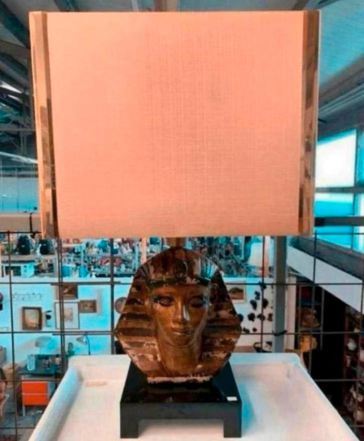 Lamp Willy Rizzo DeKnudt Farao tafellamp jaren 70., Huis en Inrichting, Lampen | Tafellampen, Ophalen of Verzenden