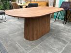 tafel DEENS OVAAL mango hout met kolompoot  180 of 230 cm, Ophalen, 50 tot 100 cm, Vijf personen of meer, Modern