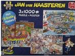 3 in 1 puzzels,1000 stukjes combi doos jan van haasteren, Hobby en Vrije tijd, Denksport en Puzzels, Ophalen, 500 t/m 1500 stukjes