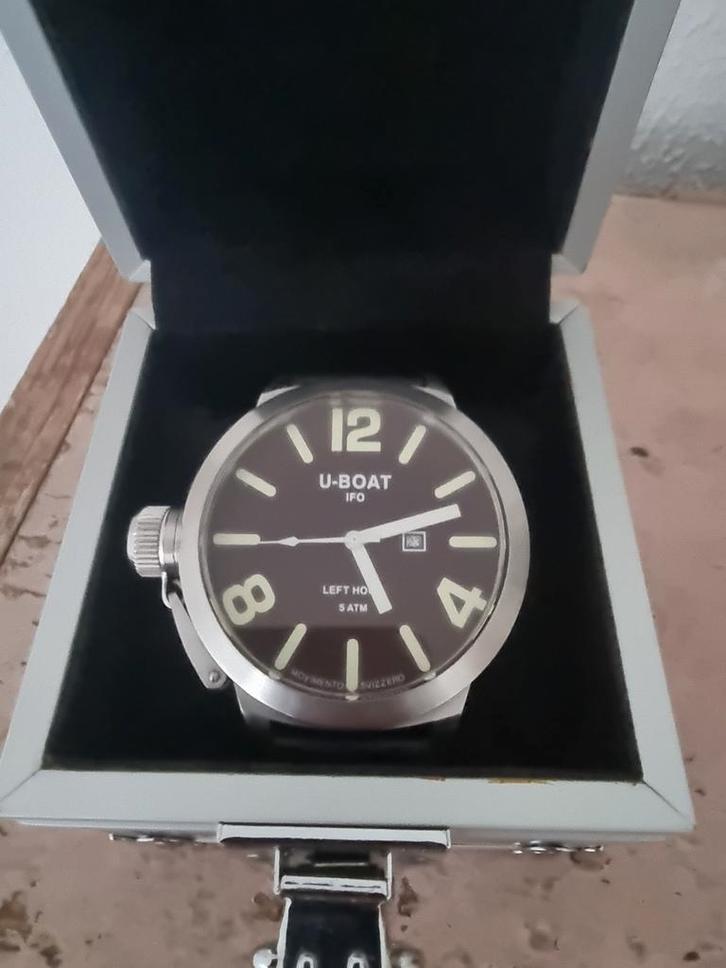 U-Boat Heren Horloge, Sieraden, Tassen en Uiterlijk, Horloges | Heren, Zo goed als nieuw, Overige merken, Leer, Ophalen of Verzenden