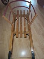 Slee van davos met zitje, Kinderen en Baby's, Ophalen, Rugleuning, Gebruikt, Hout