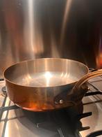 Mauviel Koperen hapjespan 24cm - RVS Binnenzijde, Inductieplaat, Ophalen of Verzenden, Zo goed als nieuw, Rvs