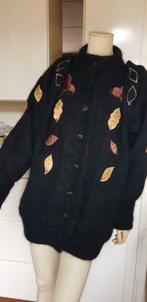 1970/80 vinted limited knitwear Em Dee ltd jas vest, Maat 38/40 (M), Verzenden, Zwart, Nieuw