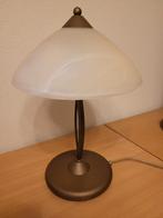 Tafellamp met glazen ronden kap (masterlight), Huis en Inrichting, Ophalen of Verzenden, Glas, Minder dan 50 cm