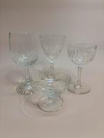 Vintage Kristallen Glaasjes - Olijfslijpsel - Set van 4, Ophalen of Verzenden