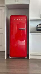 Rode smeg koelkast fab28, 200 liter of meer, 60 cm of meer, Zo goed als nieuw, Met vriesvak