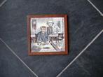 tegel in lijst - De oude sigarenmaker ca. 1900, Ophalen of Verzenden, Zo goed als nieuw