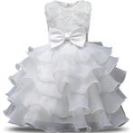 Witte meisjes bloemen jurk prinsessenjurk prinsessen kinder, Nieuw, Meisje, Verzenden