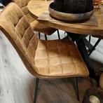 Eetkamerstoelen Microleder cognac, Huis en Inrichting, Stoelen, Ophalen, Bruin, Leer, Nieuw