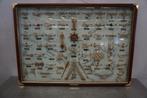 Prachtige wandvitrine met zeemansknopen op kaart, Ophalen of Verzenden, Gebruikt, Kaart, Foto of Prent