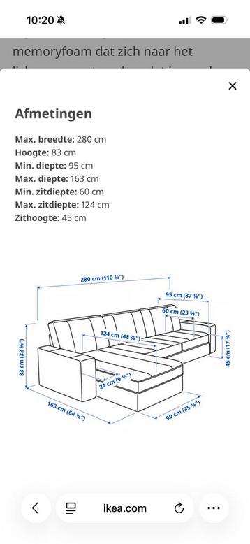 IKEA Kivik Hoekbank - Grijs - afbeelding 2