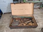 Koffer met antiek gereedschap, Doe-het-zelf en Verbouw, Gereedschap | Handgereedschap, Ophalen, Zo goed als nieuw