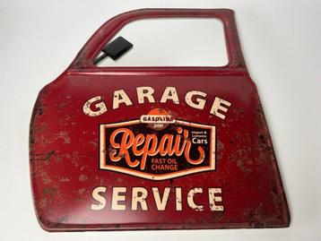 Retro Metalen Muurdecoratie ? Garage service repair Autodeur beschikbaar voor biedingen
