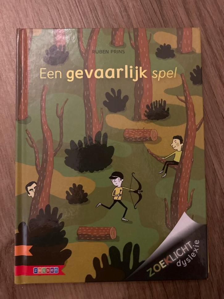 Een gevaarlijk spel - Ruben Prins (dyslexie-zoeklicht), Boeken, Kinderboeken | Jeugd | onder 10 jaar, Zo goed als nieuw, Fictie algemeen