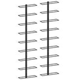 AANBIEDING | Wijnrek wijnrekken wandmontage 18 flessen 2 st, Verzenden, Nieuw, 25 flessen of meer, Metaal