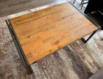 Industriële salontafel, Ophalen, 100 tot 150 cm, Teakhout, 50 tot 100 cm