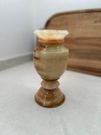 Mooie onyx vaas – 17,5 cm – handgemaakt natuursteen, Huis en Inrichting, Overige kleuren, Aardewerk of Porselein, Ophalen of Verzenden