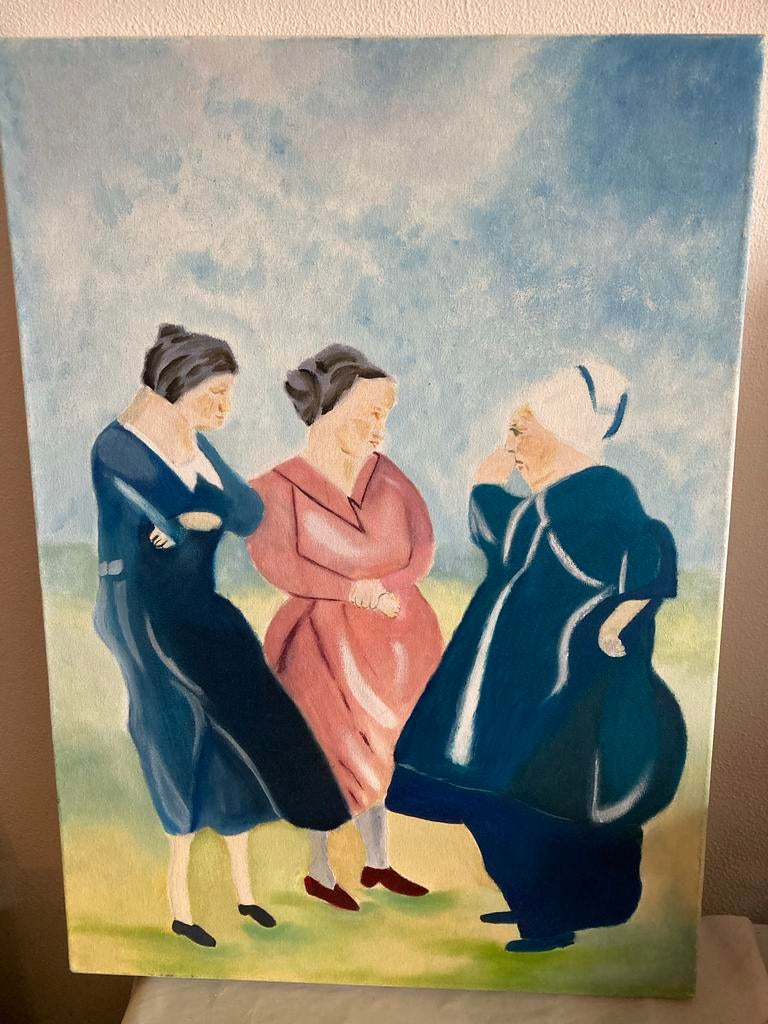 Expressionistisch schilderij - Drie Vrouwen, Ophalen of Verzenden