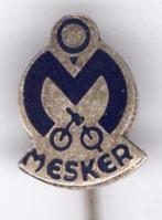Mesker Rijwielen zilverkleurig speldje ( F_083 ), Verzamelen, Verzenden, Zo goed als nieuw, Transport, Speldje of Pin