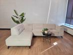 NR.04 Moderne Beige Merk Hoekbank~ Refurbished model, 250 tot 300 cm, 100 tot 125 cm, Hoekbank, Ophalen of Verzenden