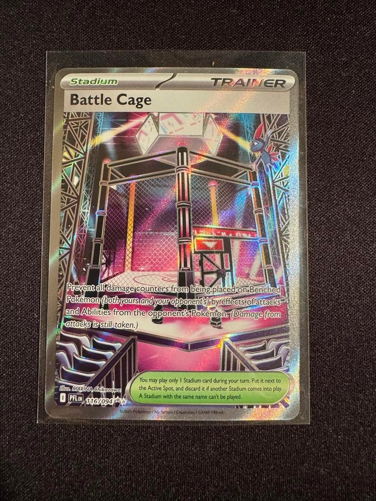 Battle Cage Full Art - Zeldzame Pokémonkaart, Ophalen of Verzenden, Zo goed als nieuw, Losse kaart