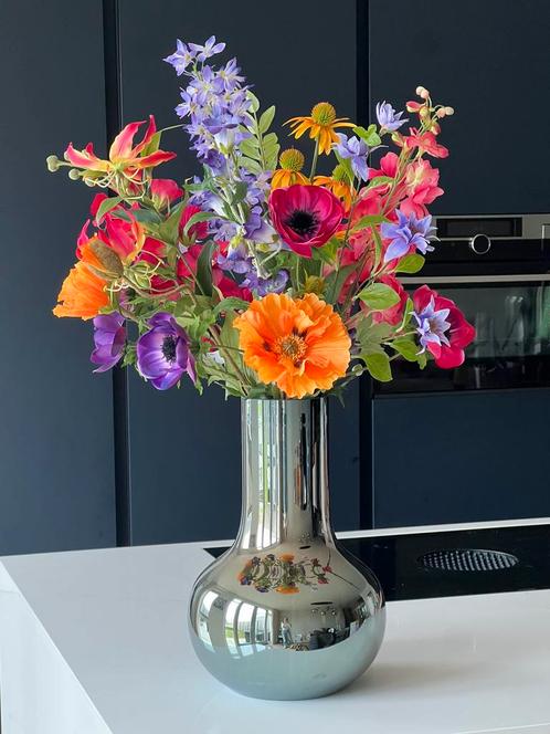 Kleurrijk/bont zijden bloemen boeket XL NIEUW, Huis en Inrichting, Woonaccessoires | Kunstplanten en Kunstbloemen, Nieuw, Binnen