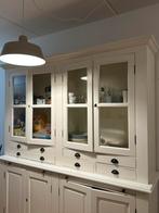 Landelijke buffetkast, Vitrinekast, Servieskast wit, Ophalen, Gebruikt, Met deur(en), 200 cm of meer