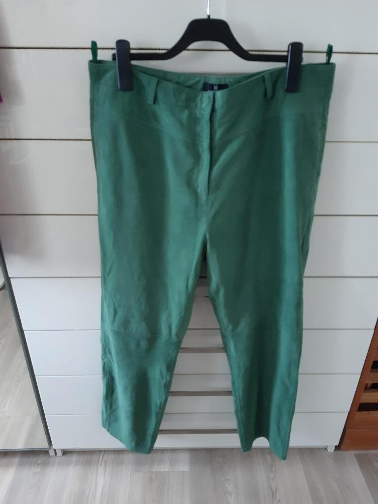 Prachtige suede broek van Mart Visser, Maat 42/44 (L), Nieuw, Lang, Groen