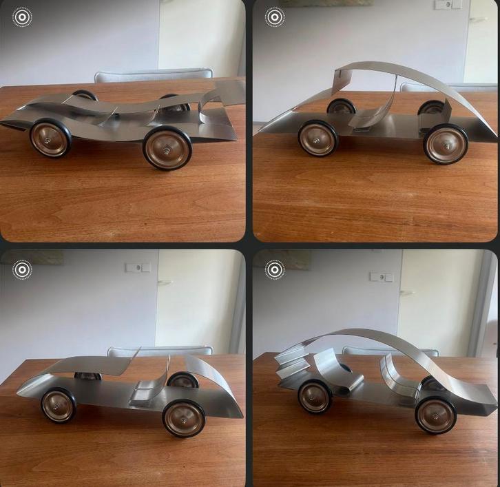 RVS Kunst Auto's van Hanneke van Eldik, Antiek en Kunst, Kunst | Beelden en Houtsnijwerken, Ophalen of Verzenden